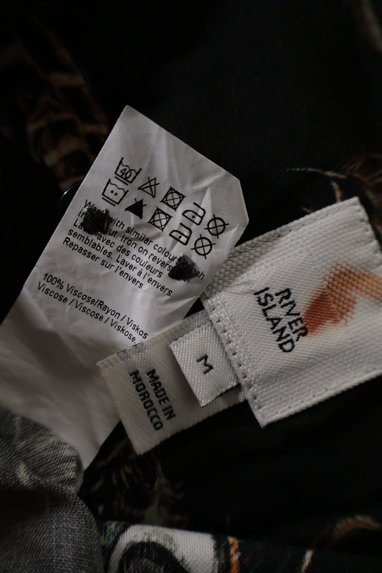 Camasa River Island negru mărime M etichetă mărime și compoziție second-hand premium