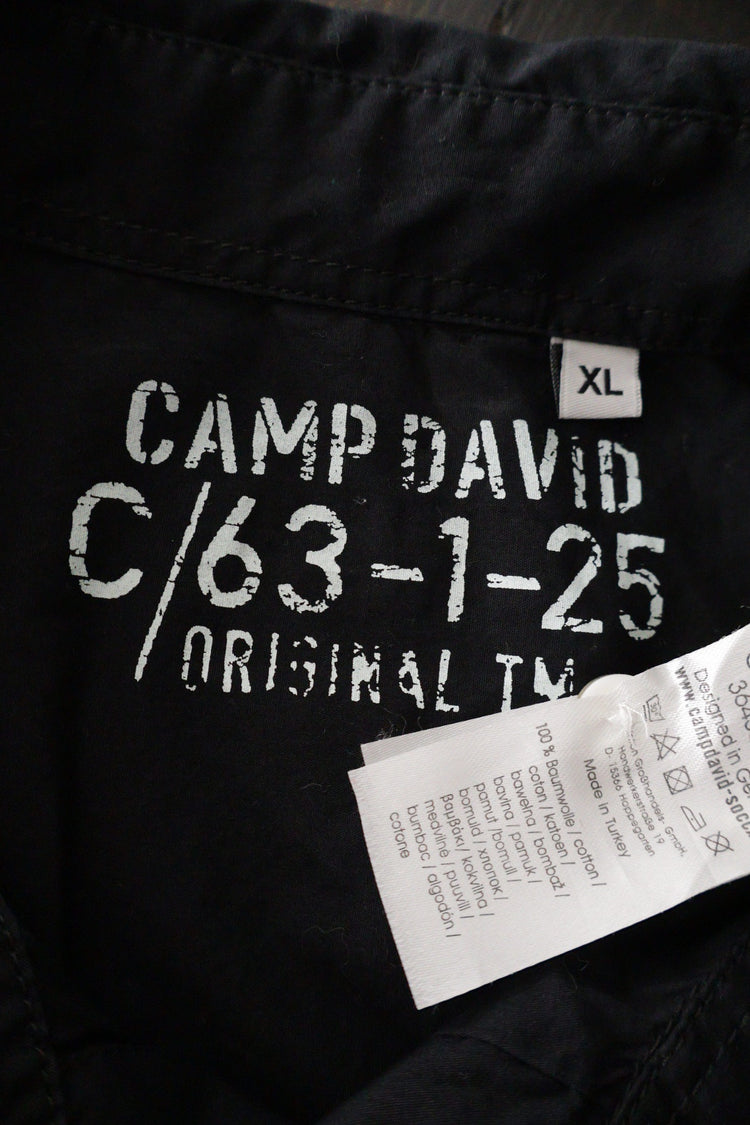 Camasa Camp David negru mărime XL etichetă mărime și compoziție second-hand premium