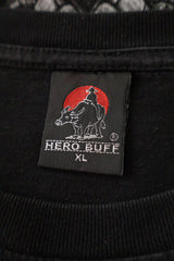 Tricou Hero Buff negru mărime XL etichetă mărime și compoziție second-hand premium