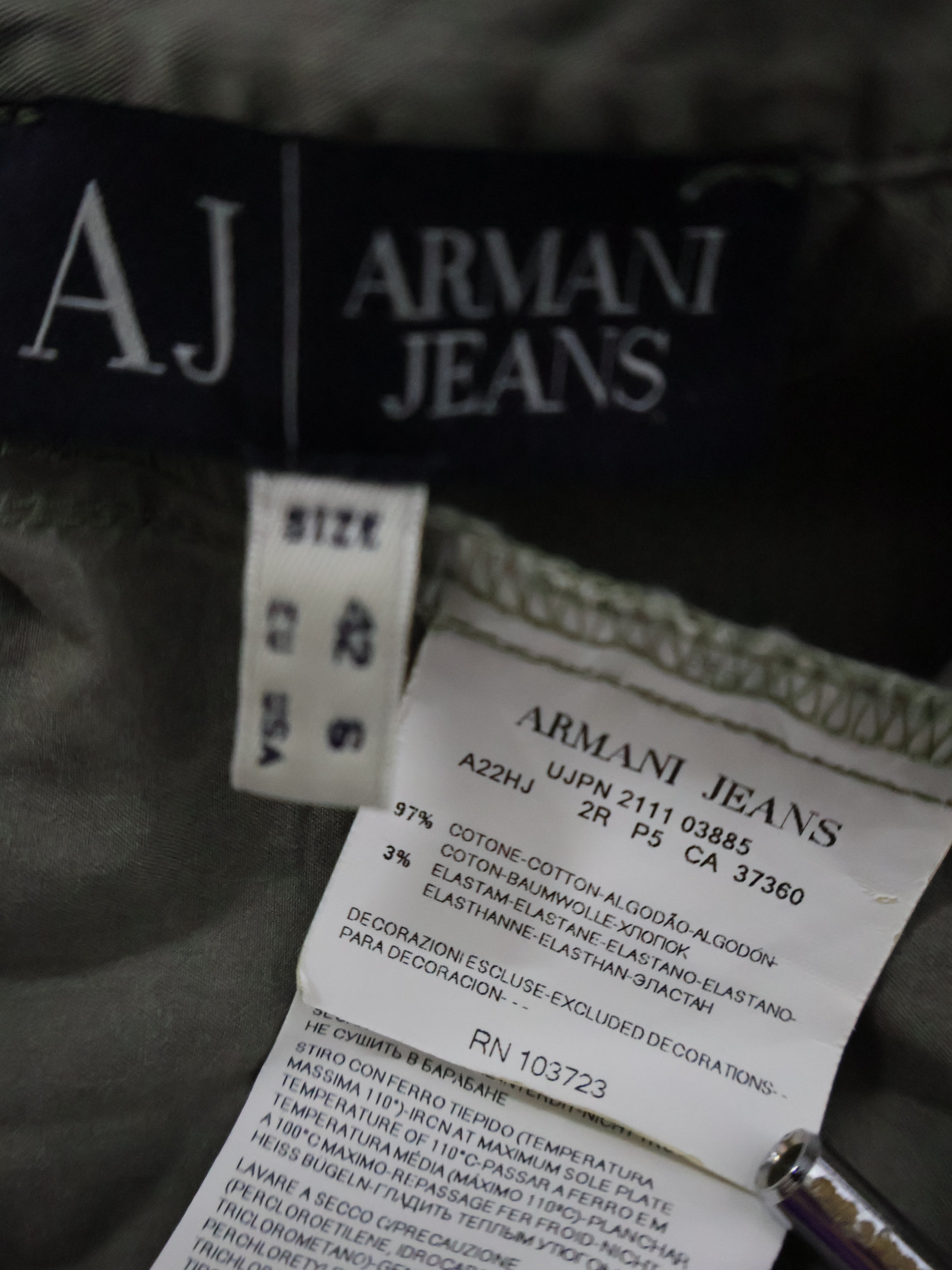 Etichetă compoziție și mărime - Tunică Armani Jeans - M - Femei