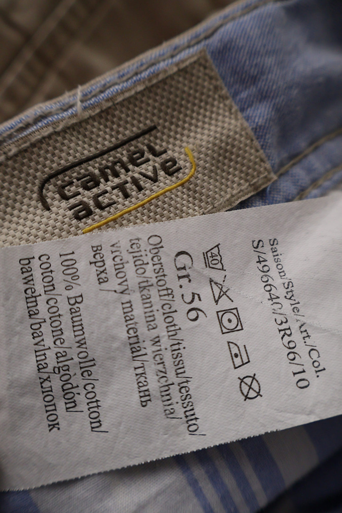Pantaloni scurti camel active bej mărime XXL etichetă mărime și compoziție second-hand premium