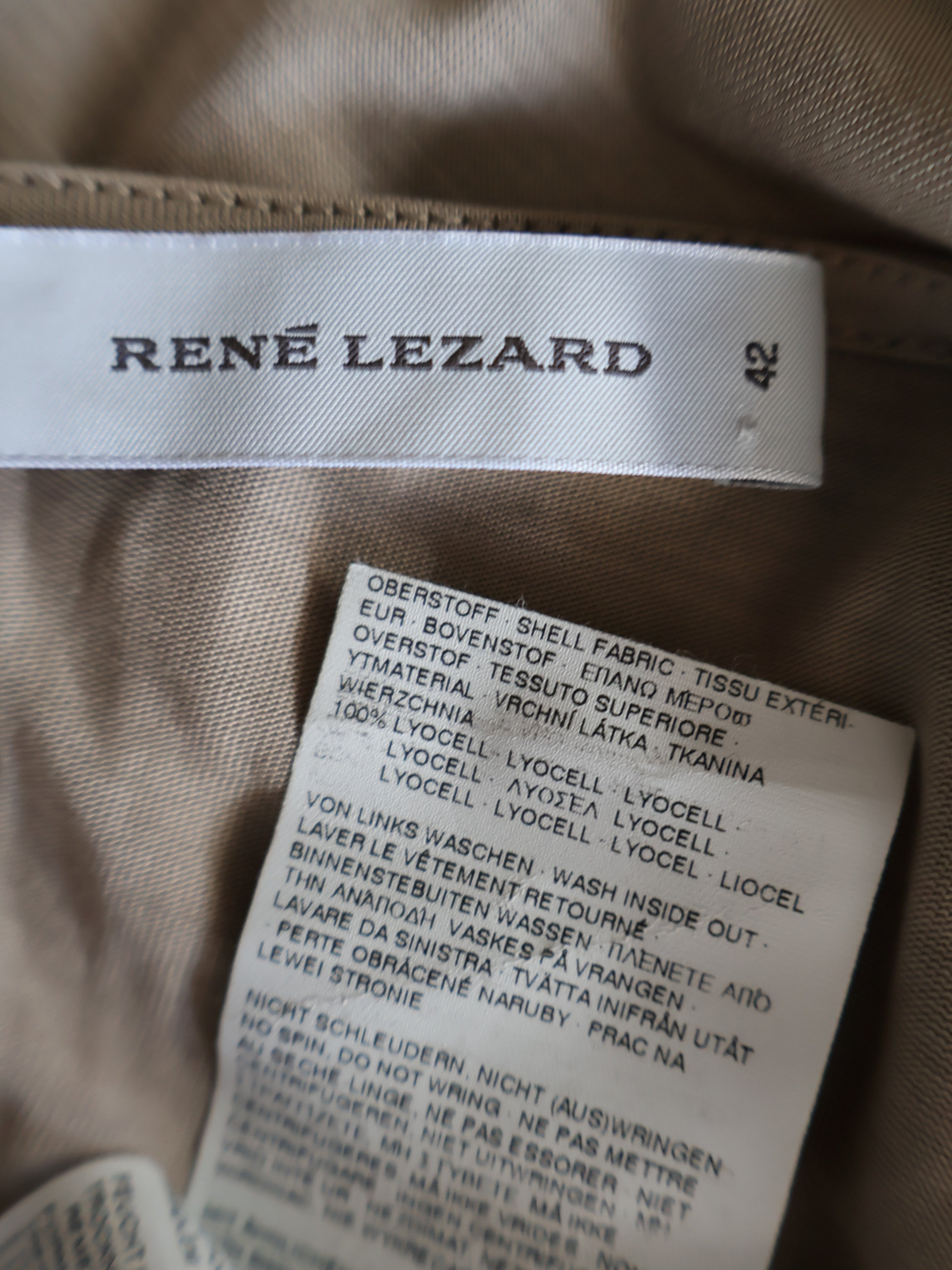Eticheta marime si compozitie - Tricou RENE LEZARD - L - Femei