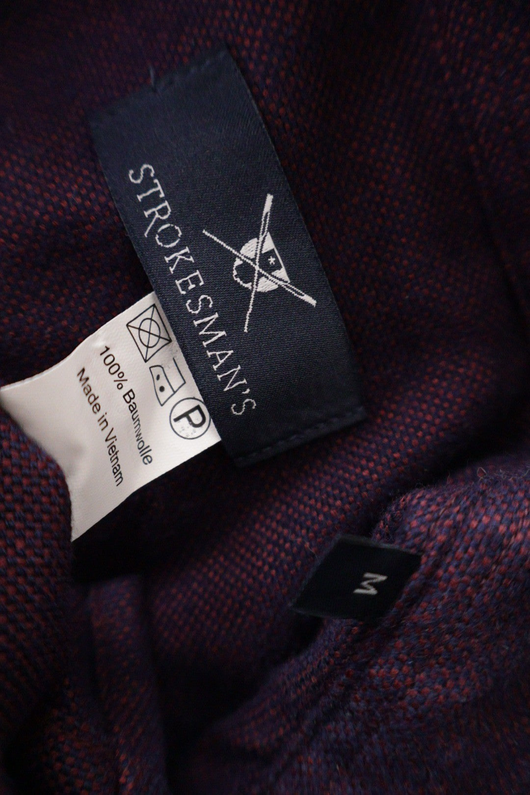 Camasa STROKESMAN'S mov inchis mărime M etichetă mărime și compoziție second-hand premium