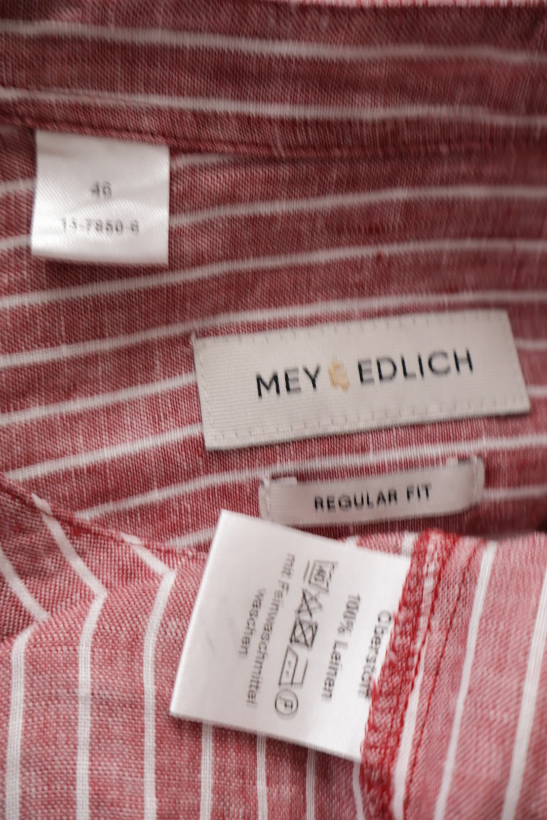 Camasa MEY & EDLICH roz cu dungi albe mărime 3XL etichetă mărime și compoziție second-hand premium