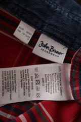 Camasa John Baner roșu și albastru mărime 4XL etichetă mărime și compoziție second-hand premium