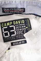 Camasa Camp David alb mărime L etichetă mărime și compoziție second-hand premium