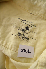 Camasa Angelo Litrico galben pal mărime XXL etichetă mărime și compoziție second-hand premium