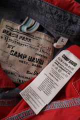 Camasa Camp David roșu mărime L etichetă mărime și compoziție second-hand premium