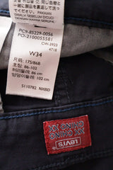 Pantaloni scurti Levi's bleumarin inchis mărime M etichetă mărime și compoziție second-hand premium