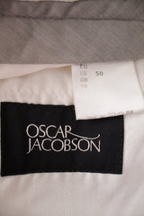 Pantaloni Oscar Jacobson crem mărime L etichetă mărime și compoziție second-hand premium