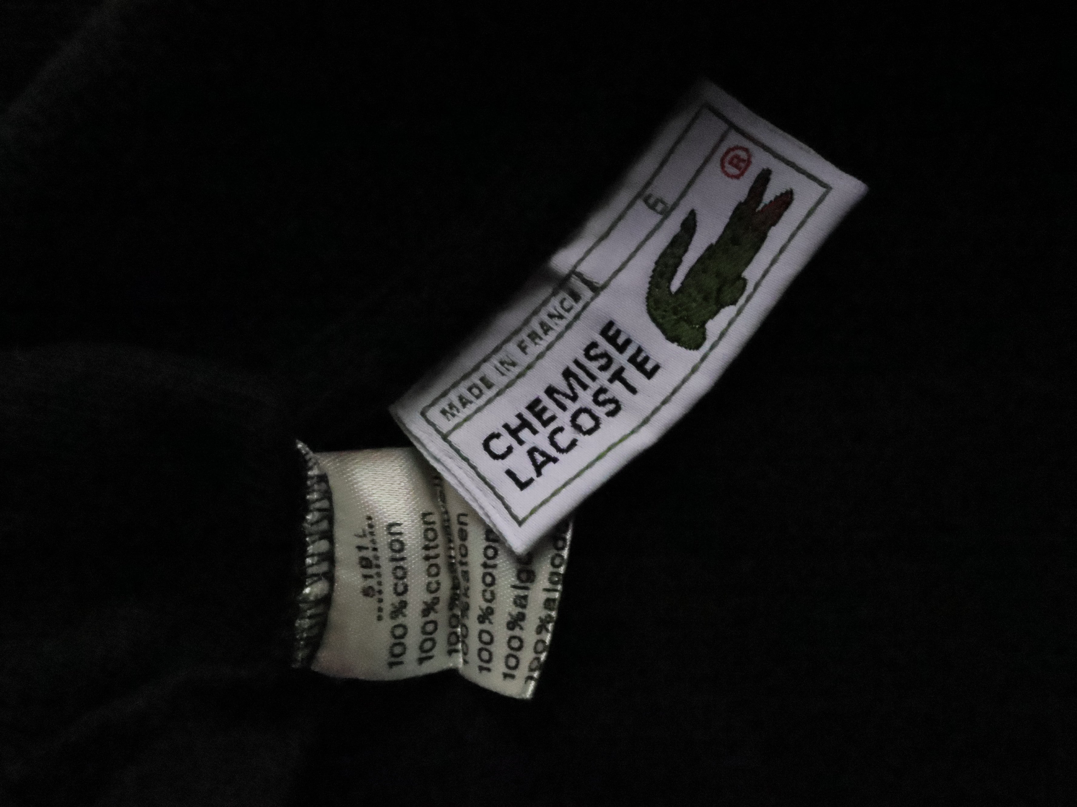 Eticheta marime si compozitie - Tricou LACOSTE - L - Barbati