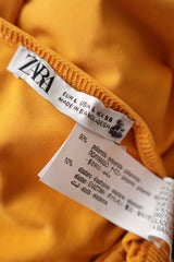 Rochie Zara galben muștar mărime L etichetă mărime și compoziție second-hand premium