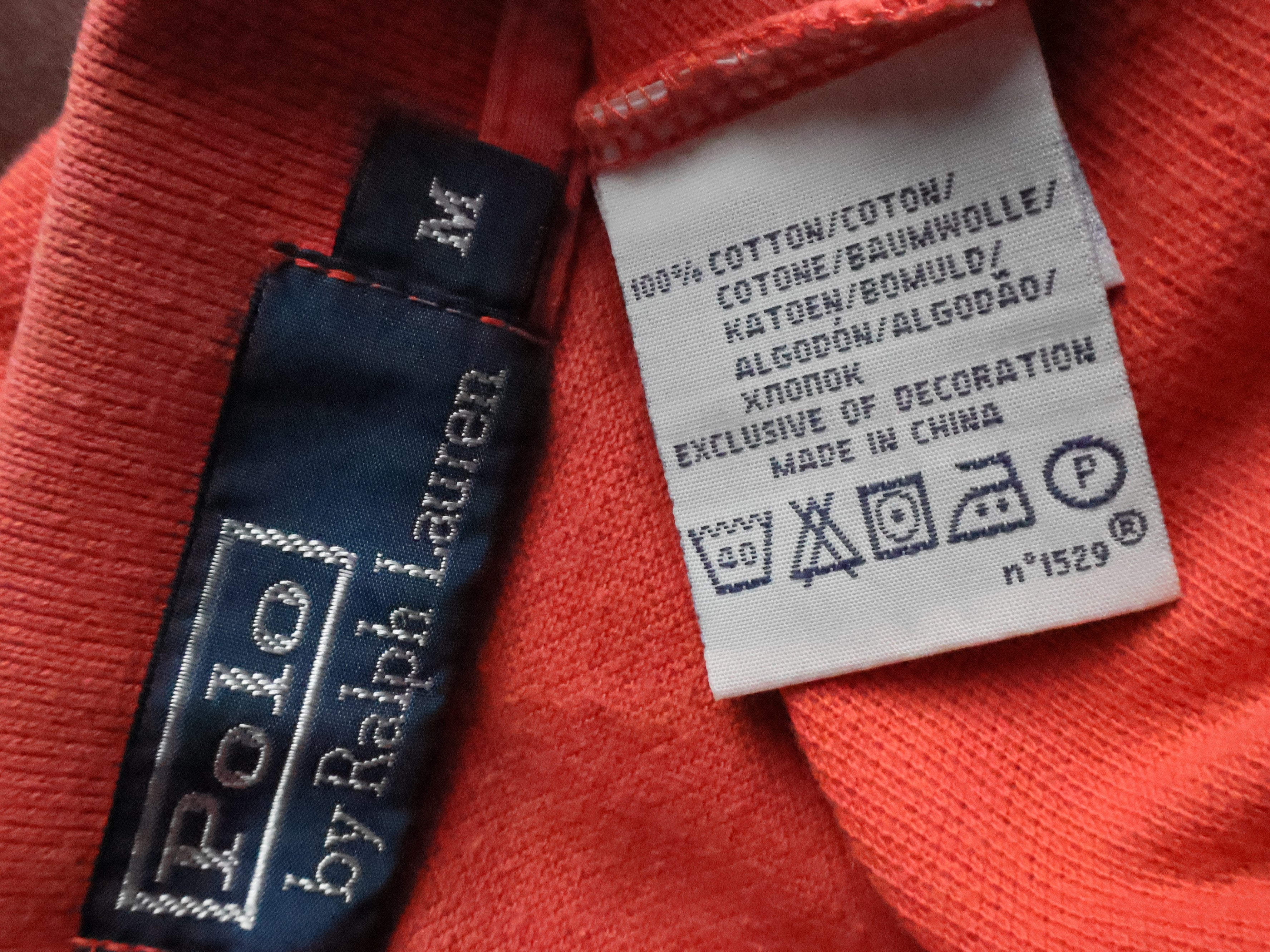 Eticheta marime si compozitie - Tricou Ralph Lauren - M - Barbati