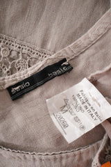 Rochie Premium bej deschis mărime M etichetă mărime și compoziție second-hand premium