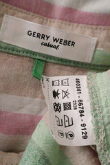 Camasa Gerry Weber multicolor pastel, cu tonuri de roz, verde si crem mărime 4XL+ etichetă mărime și compoziție second-hand…