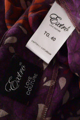 Camasa lunga Premium mov mărime M etichetă mărime și compoziție second-hand premium