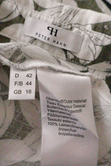 Camasa Peter Hahn alb și gri mărime L etichetă mărime și compoziție second-hand premium