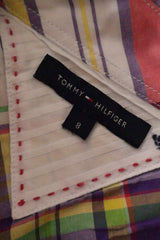 Camasa Tommy Hilfiger alb, roz, mov, galben, verde mărime S etichetă mărime și compoziție second-hand premium