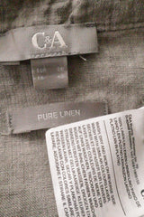 Camasa C&A bej-gri mărime M etichetă mărime și compoziție second-hand premium