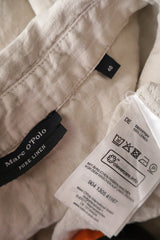 Camasa Marc O'Polo alb crem mărime L etichetă mărime și compoziție second-hand premium