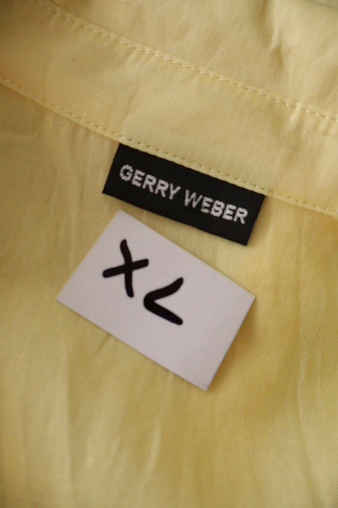 Camasa Gerry Weber galben pal mărime XL etichetă mărime și compoziție second-hand premium
