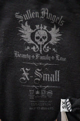 Tricou Sullen Angels negru mărime XS etichetă mărime și compoziție second-hand premium