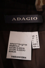 Fusta ADAGIO maro închis, bej, alb, negru mărime L etichetă mărime și compoziție second-hand premium