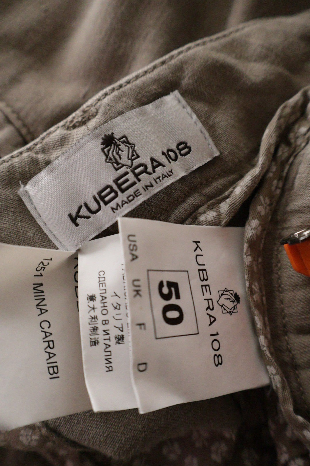 Pantaloni KUBERA 108 bej mărime XXL etichetă mărime și compoziție second-hand premium