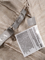 Eticheta marime si compozitie (rotita dreapta) - Fustă C&A bej din in si bumbac – XXL – Femei