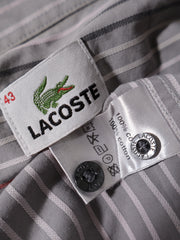 Eticheta marime si compozitie (rotita dreapta) - Cămașă LACOSTE cu dungi verticale fine – XL – Bărbați