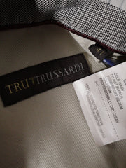 Eticheta marime si compozitie (rotita dreapta) - Cămașă Trussardi gri deschis cu guler clasic – M – Bărbați