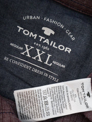 Eticheta marime si compozitie (rotita dreapta) - Cămașă Tom Tailor cu model discret in carouri – XXL – Bărbați