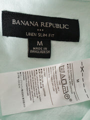 Eticheta marime si compozitie (rotita dreapta) - Cămașă Banana Republic din in si bumbac – M – Bărbați