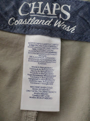 Eticheta marime si compozitie (rotita dreapta) - Pantaloni Ralph Lauren bej din bumbac elastic – XXL – Bărbați