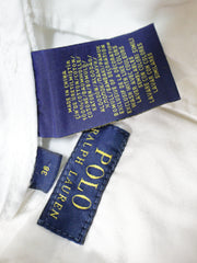Eticheta marime si compozitie (rotita dreapta) - Pantaloni scurți chino alb din bumbac – RALPH LAUREN – XL – Bărbați