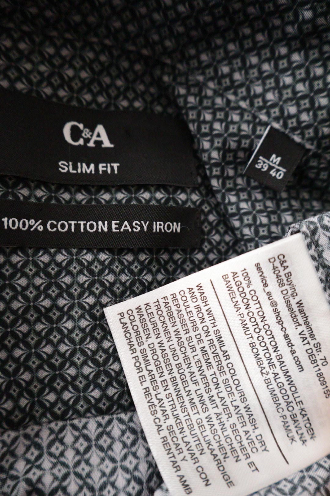 C&A – cămașă – etichetă – second-hand premium