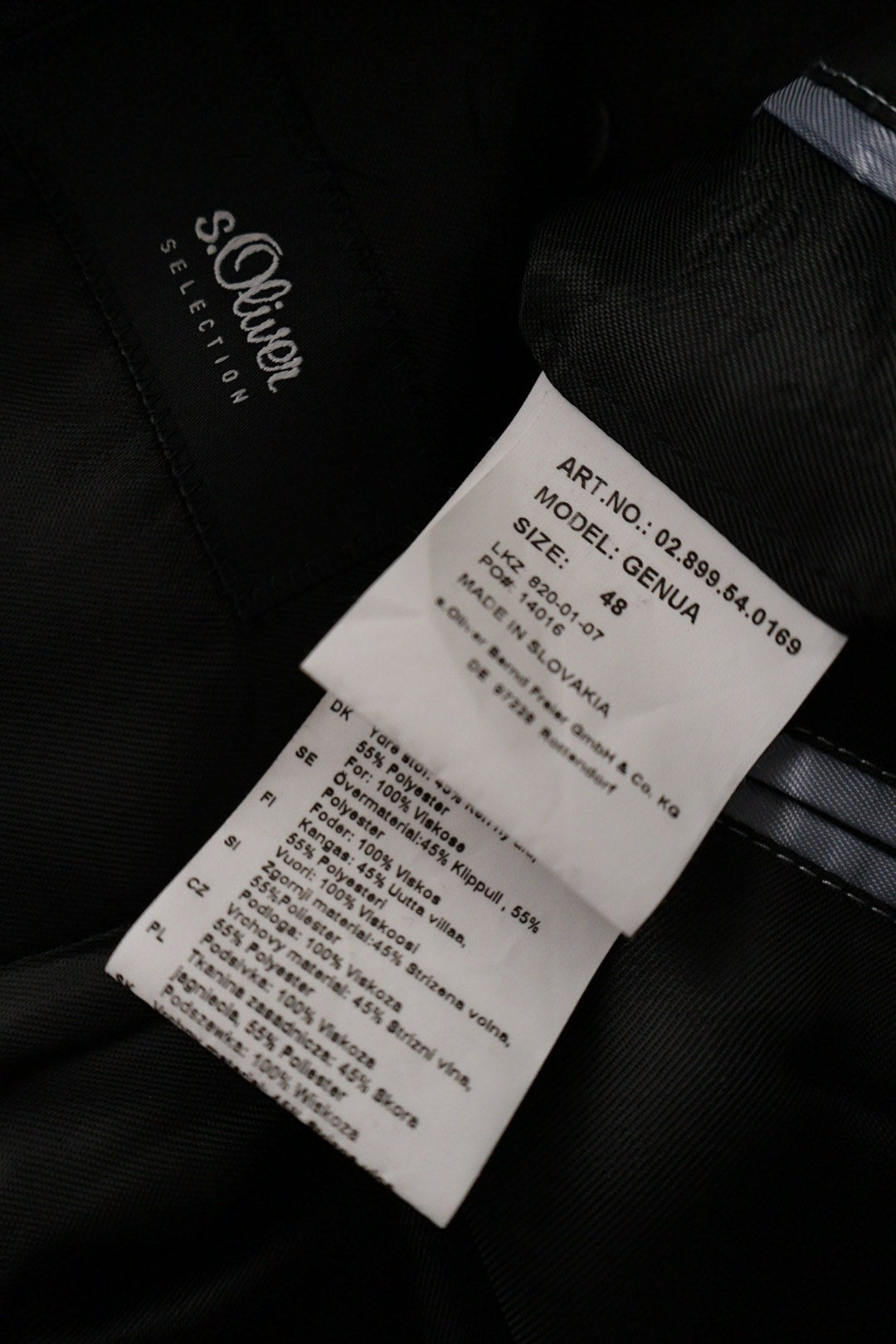 S.Oliver – costum – etichetă – second-hand premium