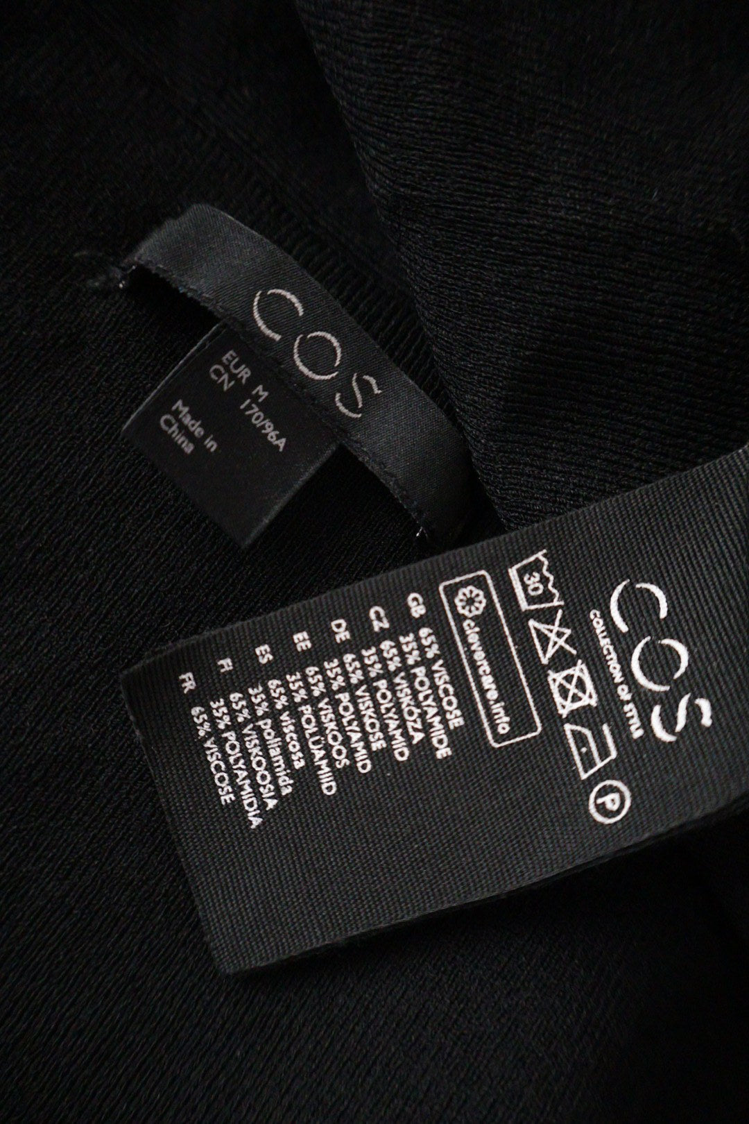 COS – bluză – etichetă – second-hand premium