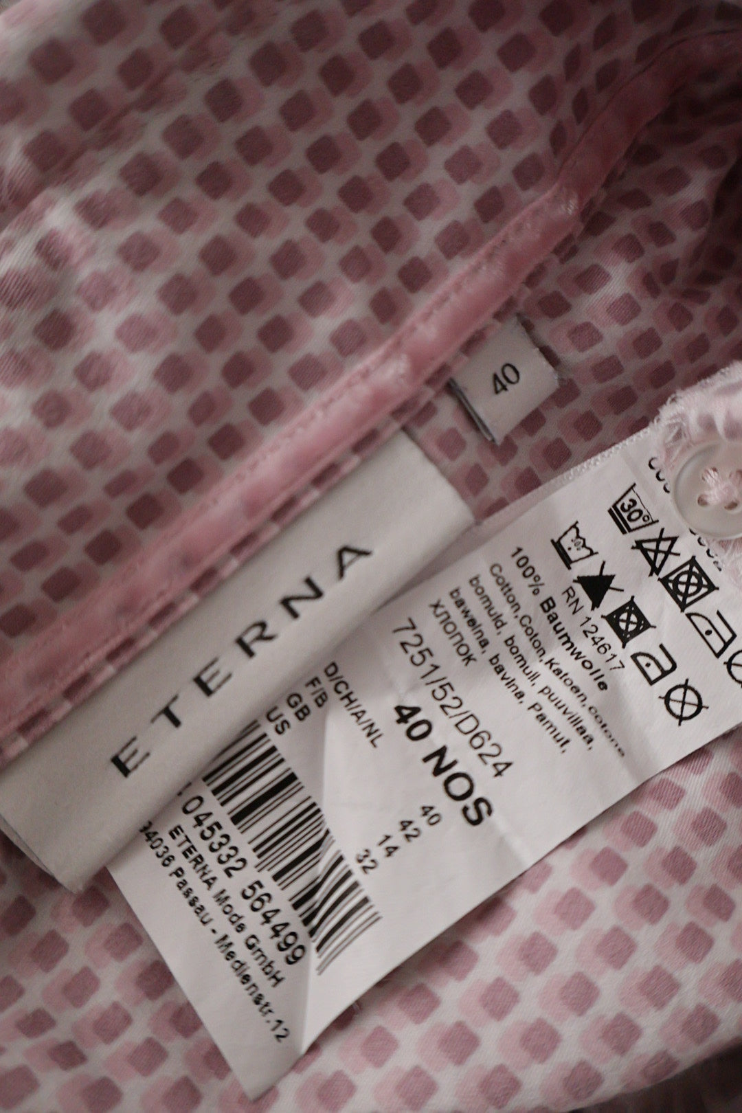 Eterna – cămașă – etichetă – second-hand premium