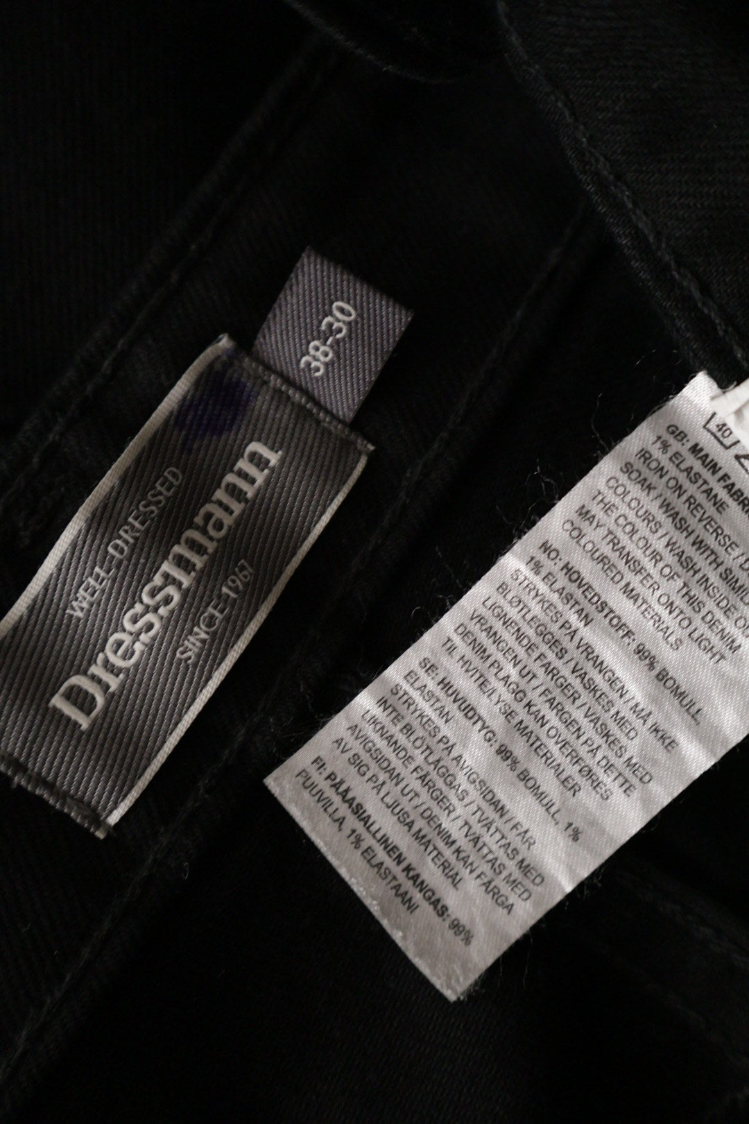 Dressmann – blugi – etichetă – second-hand premium