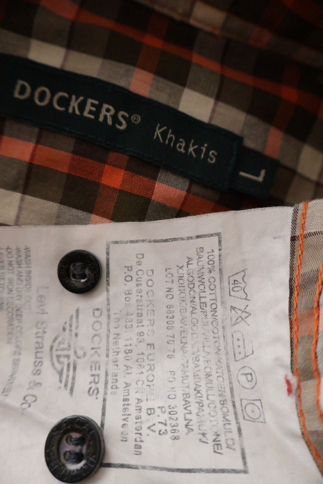 DOCKERS – cămașă – etichetă – second-hand premium