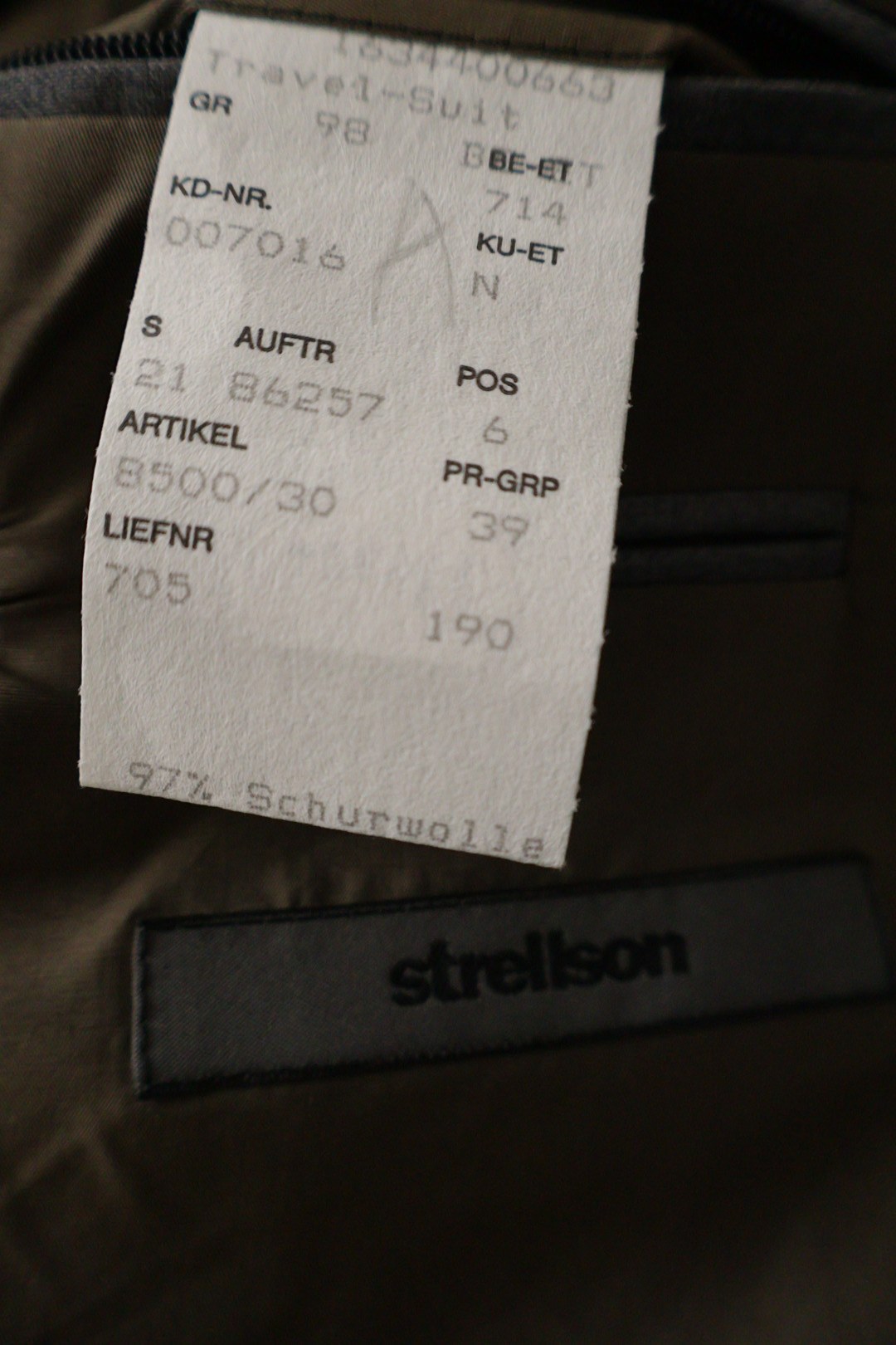 strellson – sacou – etichetă – second-hand premium