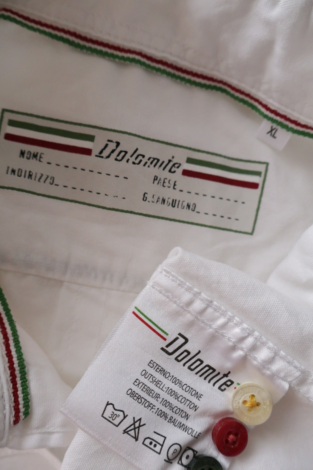 Dolomite – cămașă – etichetă – second-hand premium