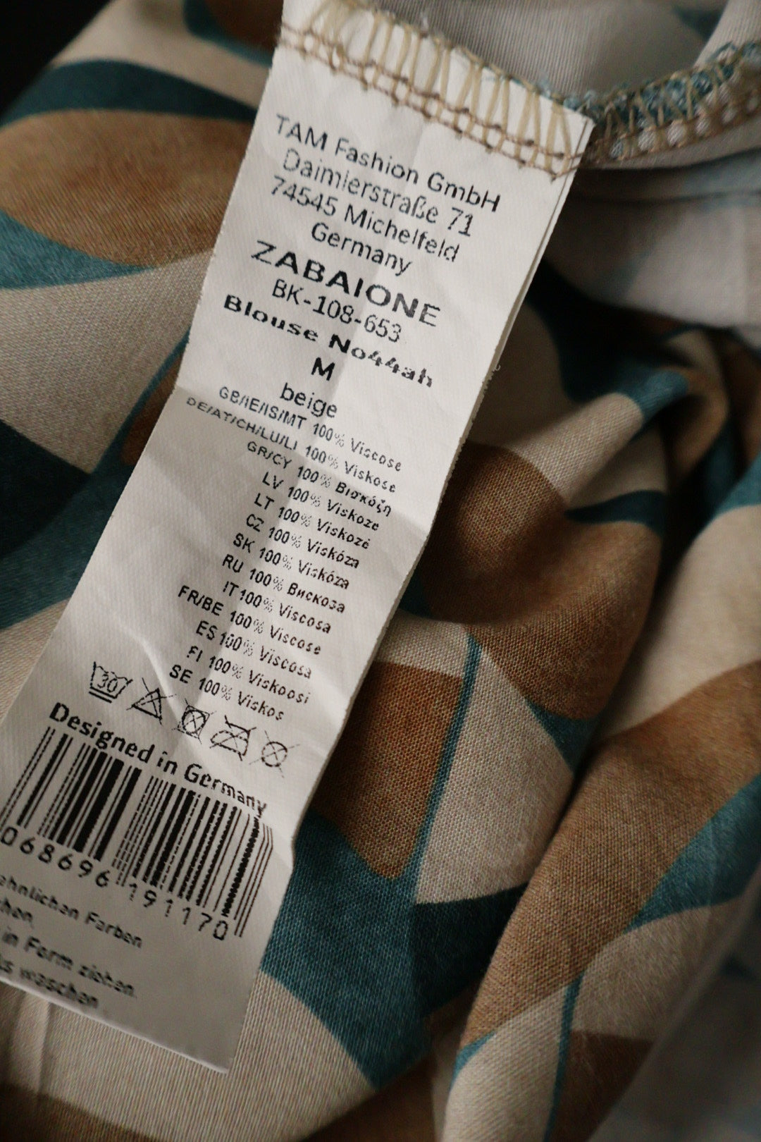 Zabaione – bluză – etichetă – second-hand premium