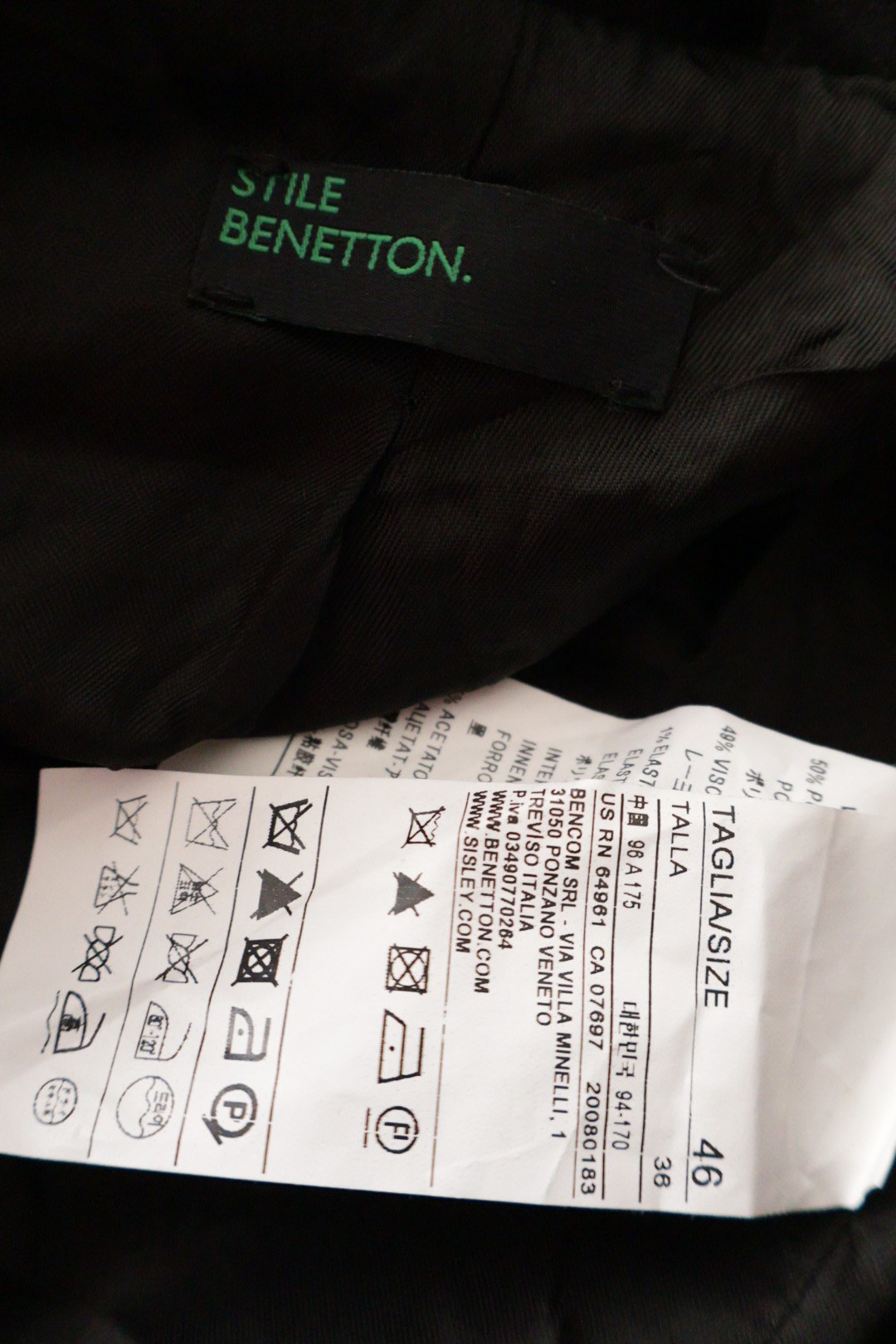Benetton – sacou – etichetă – second-hand premium