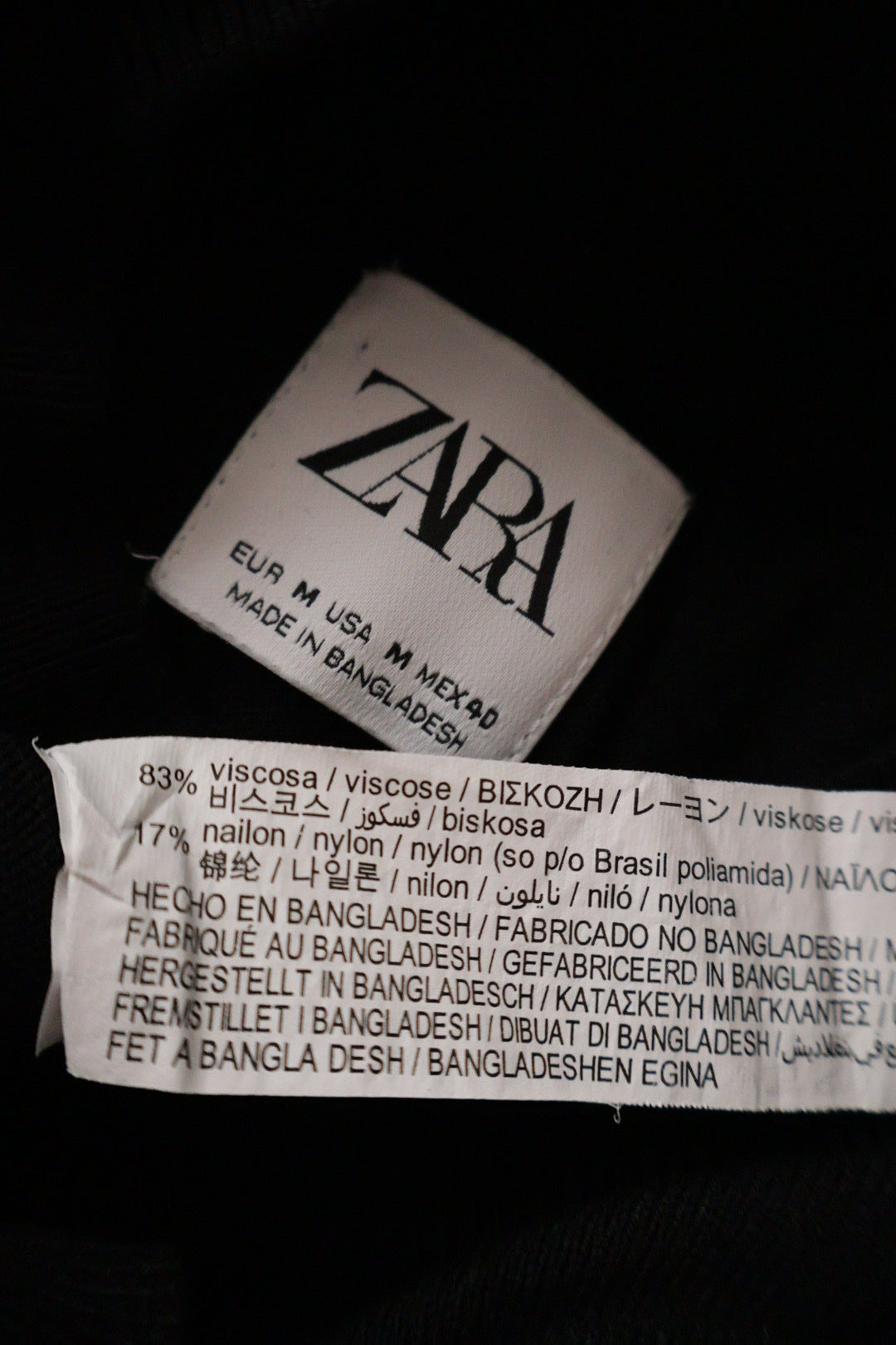ZARA – tricou – etichetă – second-hand premium