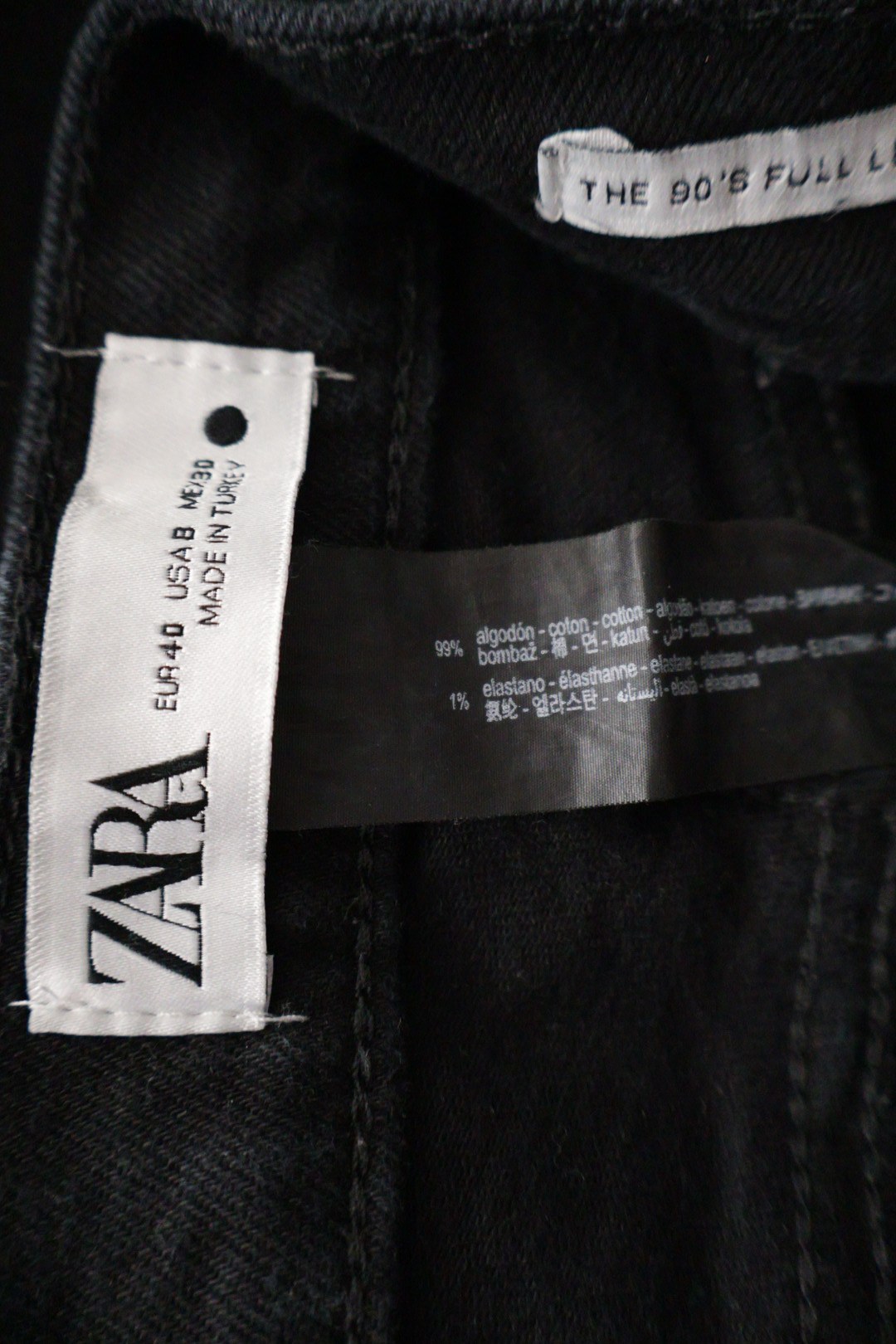 Zara – blugi – etichetă – second-hand premium