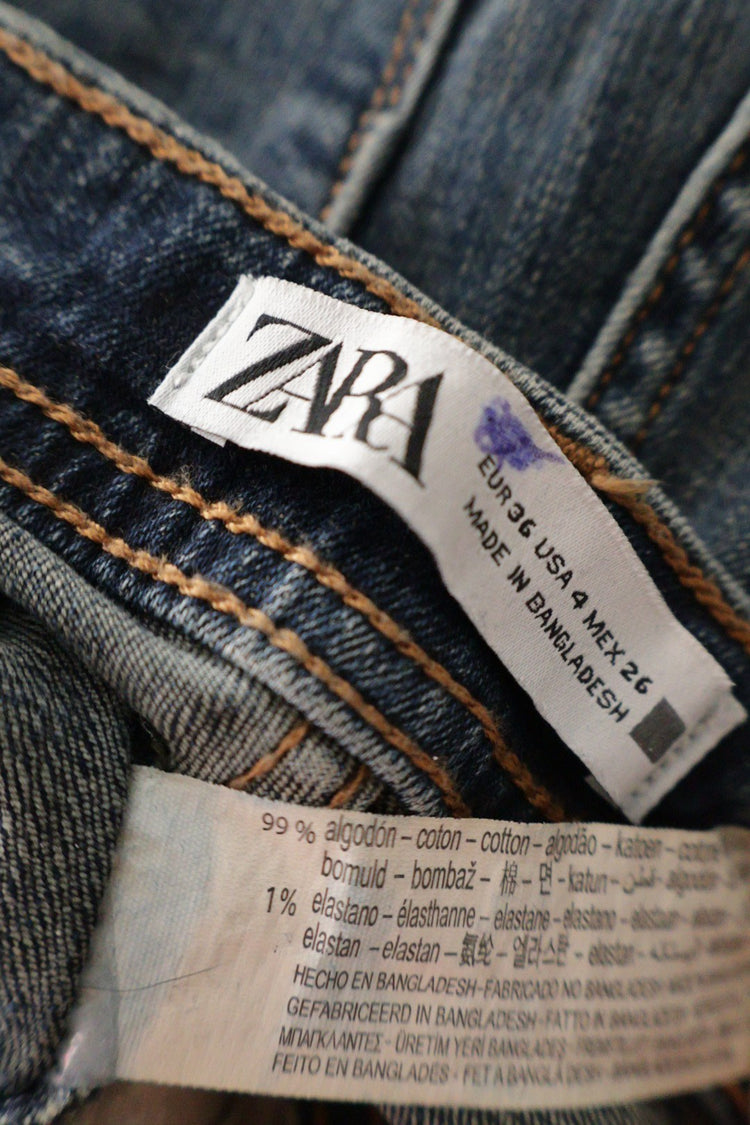 ZARA – blugi – etichetă – second-hand premium