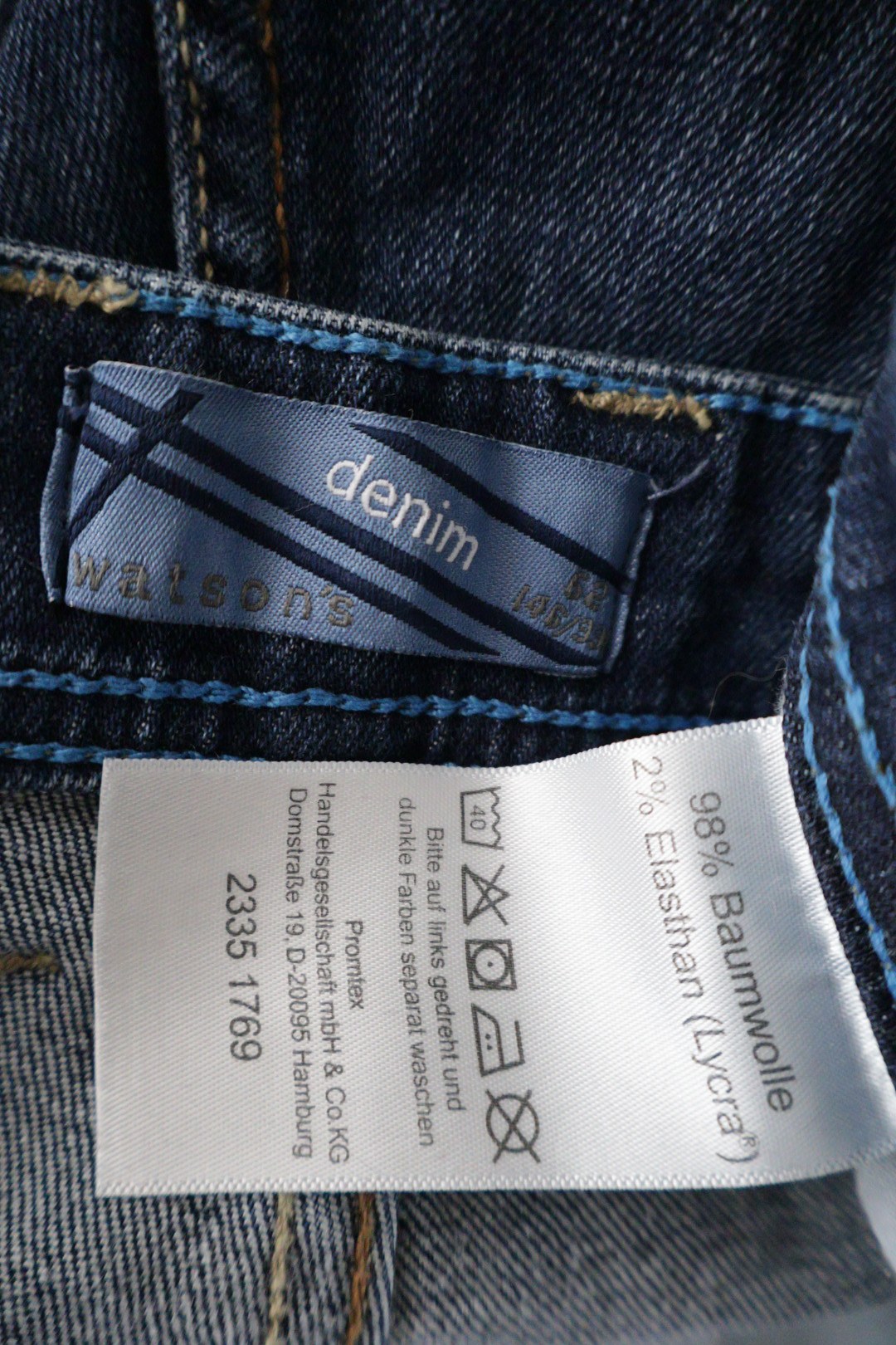 Watsons – blugi – etichetă – second-hand premium