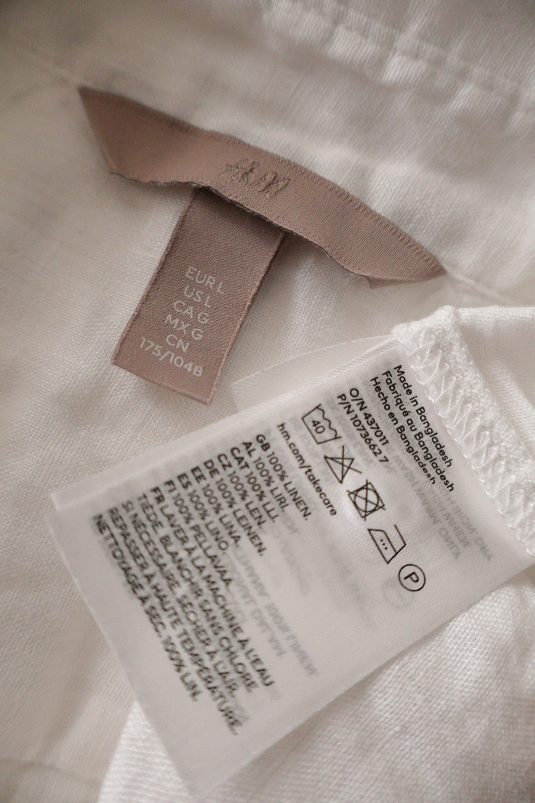 H&M – cămașă – etichetă – second-hand premium